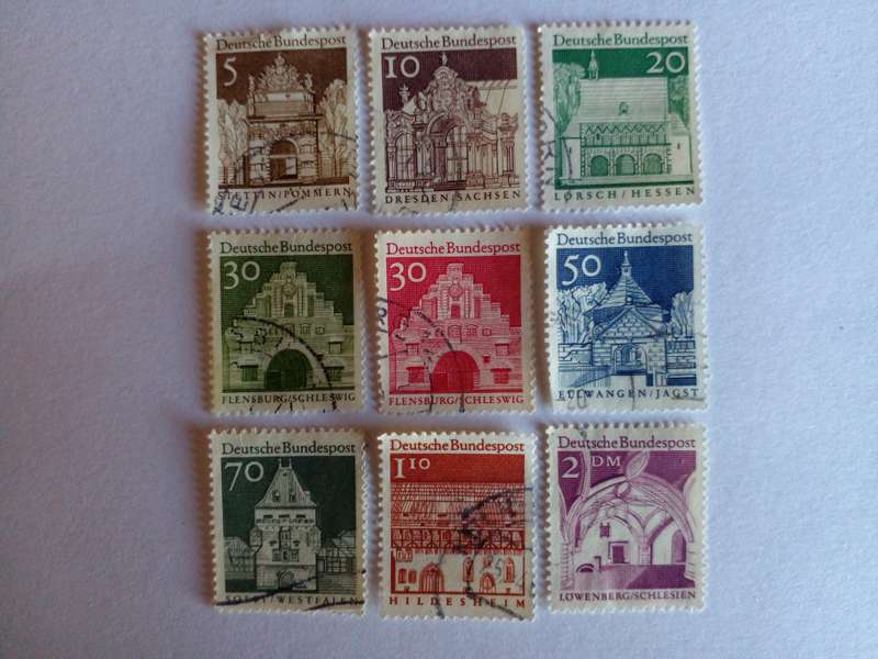 Germany (Bundespost) 1966 Building Structures from the 12th Century