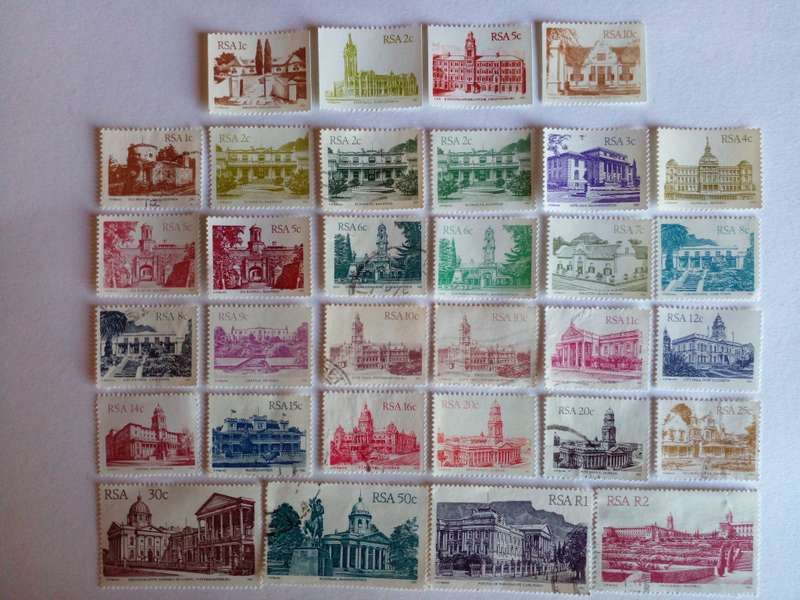 RSA 1982 Definitive Issue (including the coil stamps and colour variants)