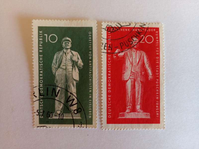 Germany (DDR) 1960 Monuments of Lenin and Thälmann