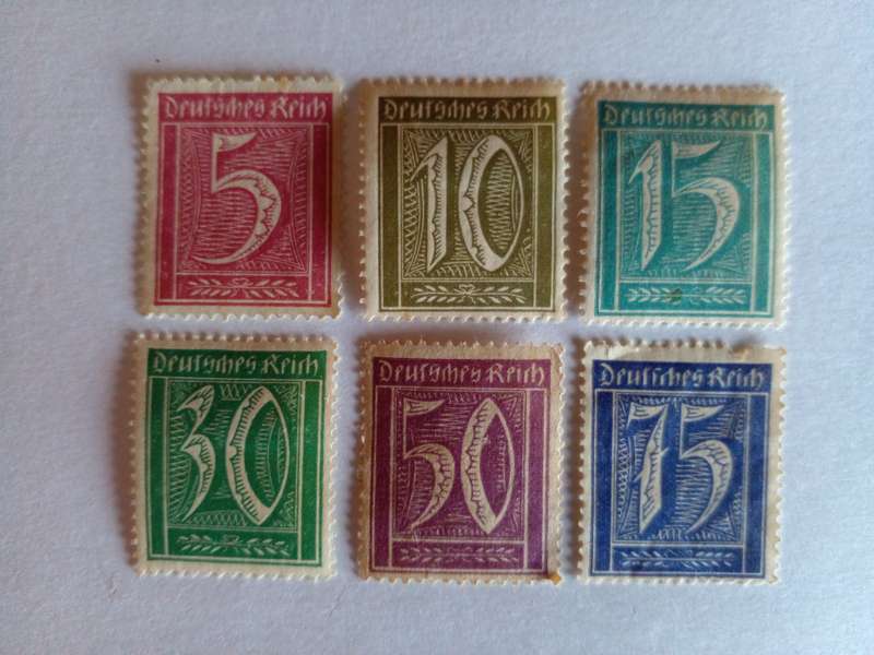 Germany (Deutsches Reich) 1921 Daily Stamps