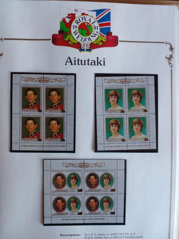Album 1981 Commonwealth Royal Wedding stamps 100% Complete. All Mint issues