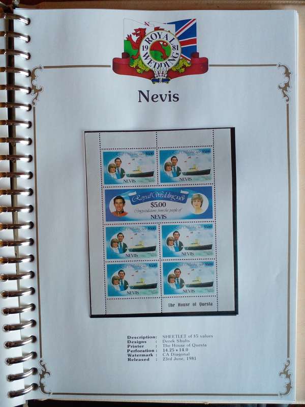 Album 1981 Commonwealth Royal Wedding stamps 100% Complete. All Mint issues
