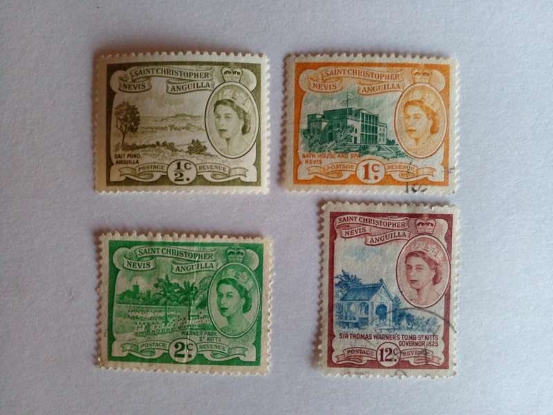 St Christopher Nevis and Anguilla 1954 QEII Local Motifs