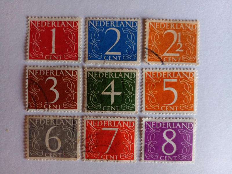 Netherlands 1946 Daily Stamps (incl the scarce 2½c)