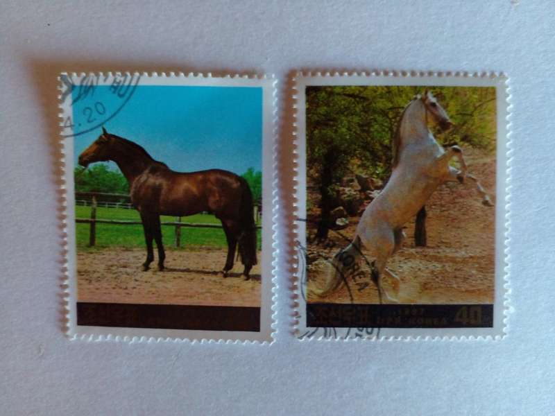 North Korea 1987 Horses