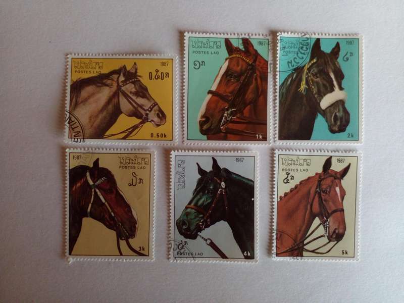 Laos 1987 Horses