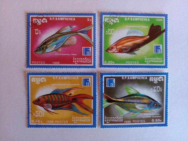 Cambodia 1988 Fish
