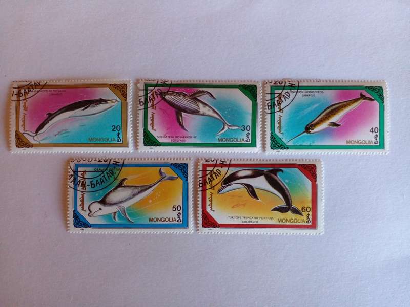 Mongolia 1990 Whales and Dolphins