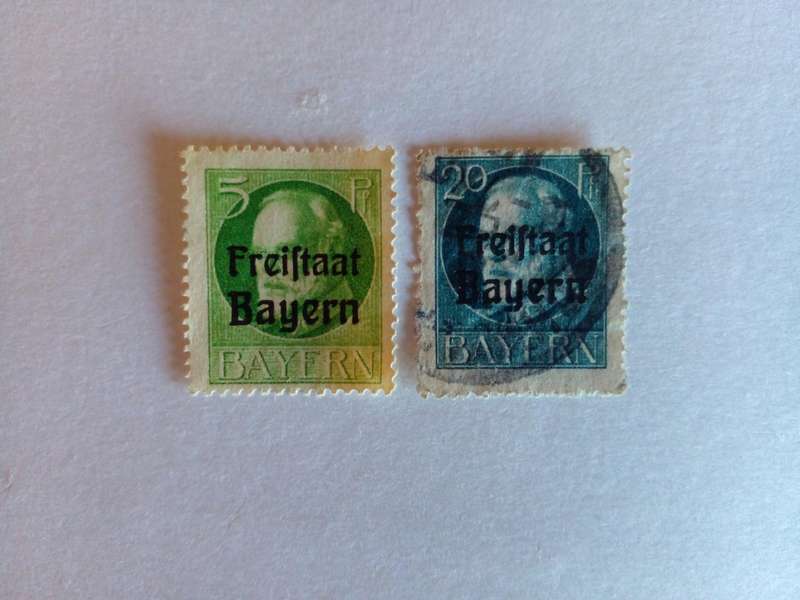 Germany (Bavaria) 1919 King Ludwig III with Freistaat overprint