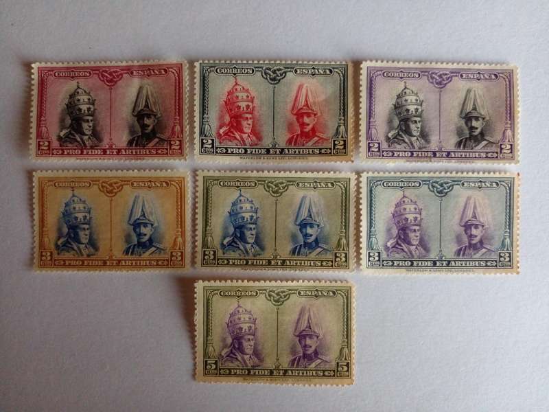 Spain 1928 Santiago Issue Pope Pius IX and King Alfonso XIII