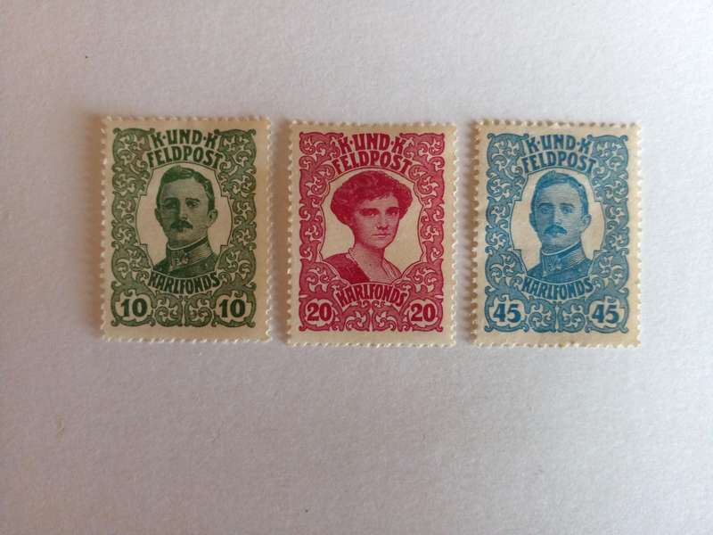 Austria 1918 WWI Charity Stamps Karlfonds