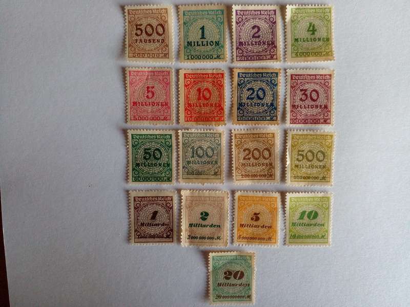 Germany (Deutsches Reich) 1923 Hyper Inflation