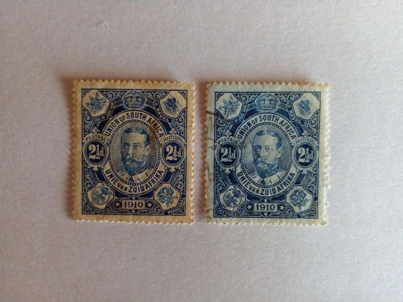Union of SA  1910 First stamp of the Union (Both Shades)