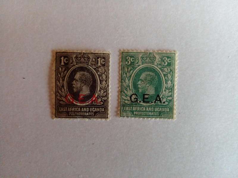 German East Africa 1917 Overprints on Uganda KGV issue