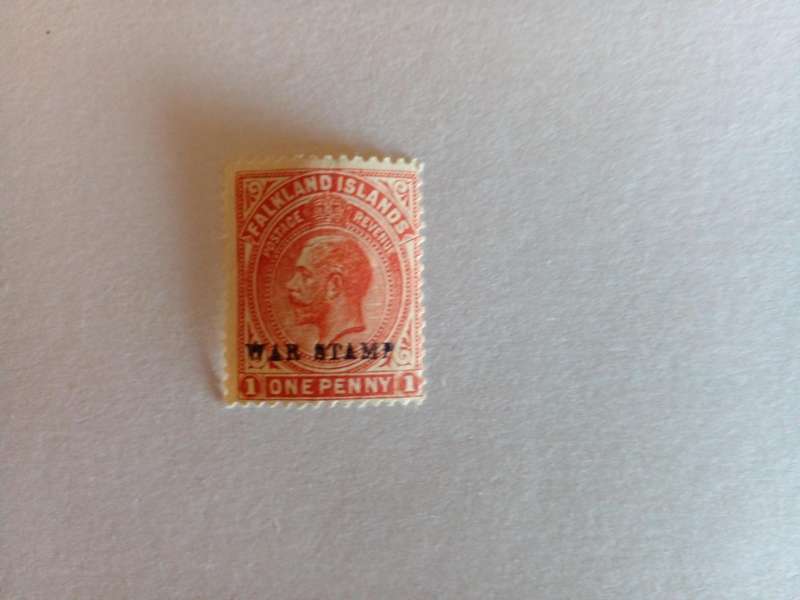 Falkland Islands 1918 KGV with War Stamp overprint
