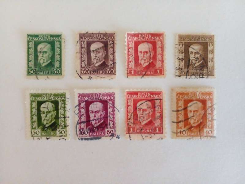 Czechoslovakia 1926-27 Pres Masaryk (Small  1926 and Large  1927)