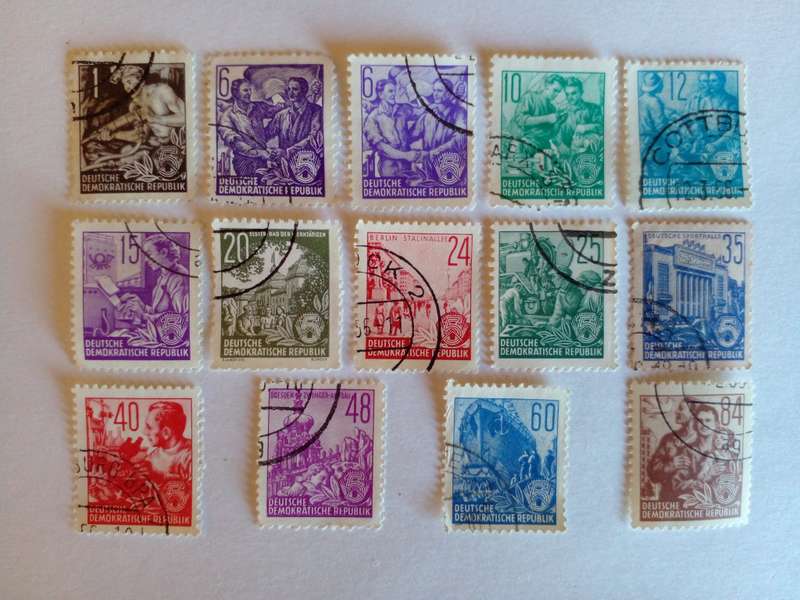 Germany (DDR) 1953 Five Year Plan (Solid Background)