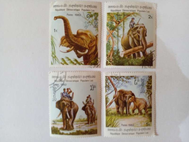 Laos 1982 Elephants