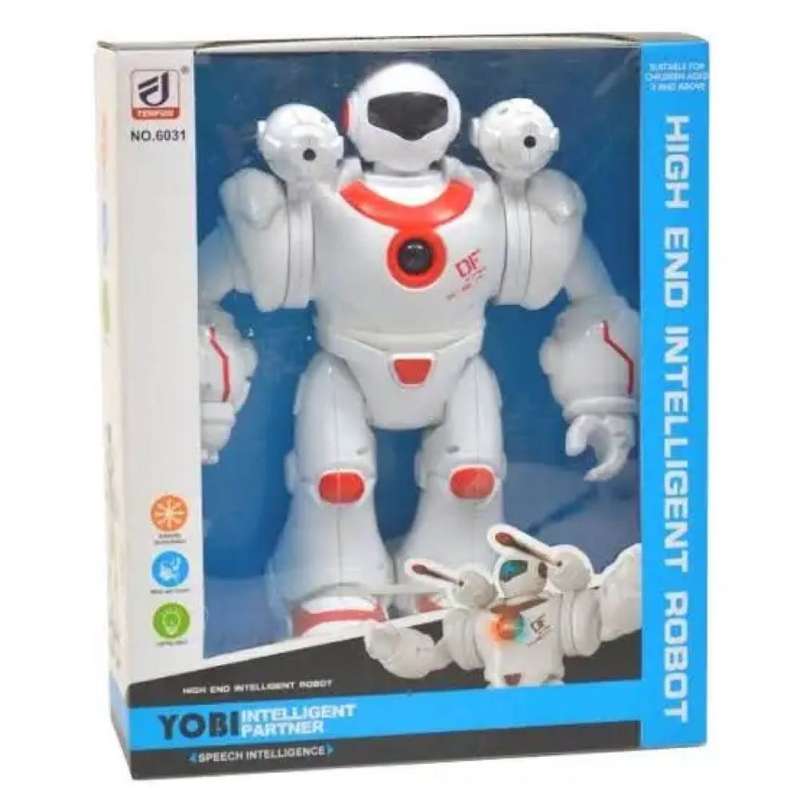 Kids Electric Intelligent Robot Toy With Music, Lights & Shoots Missile