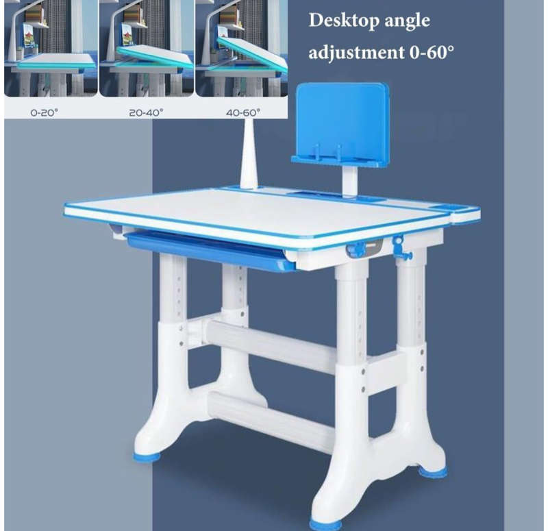 Children's Ergonomic Design Height adjustable Desk with Chair (High quality)