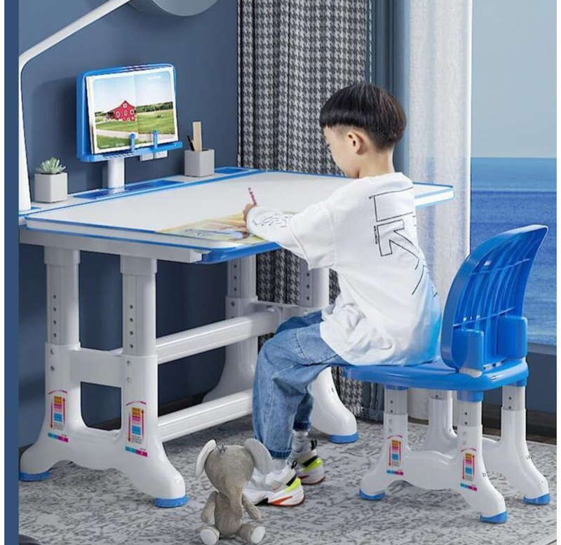 Children's Ergonomic Design Height adjustable Desk with Chair (High quality)