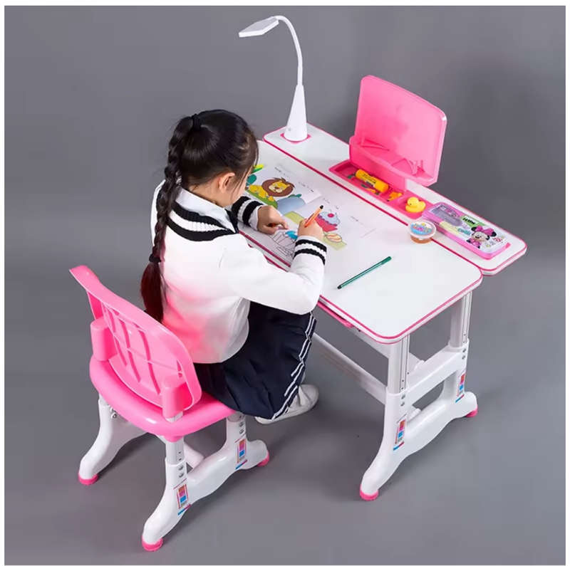 Children's Ergonomic Design Height adjustable Desk with Chair (High quality)