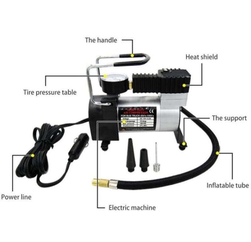 12V DC Heavy duty compressor- fast inflation