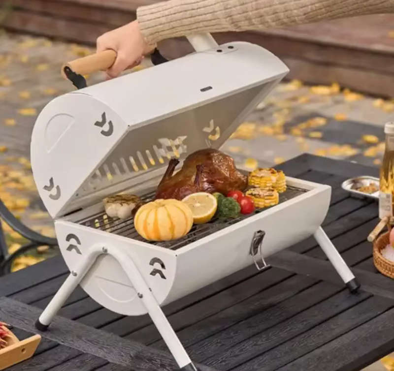 Premium Charcoal Grill - Portable Mini BBQ Foldable for Outdoor Cooking, Camping and Pic