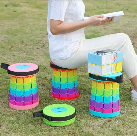 Portable Telescoping Stool Folding Camping Seat