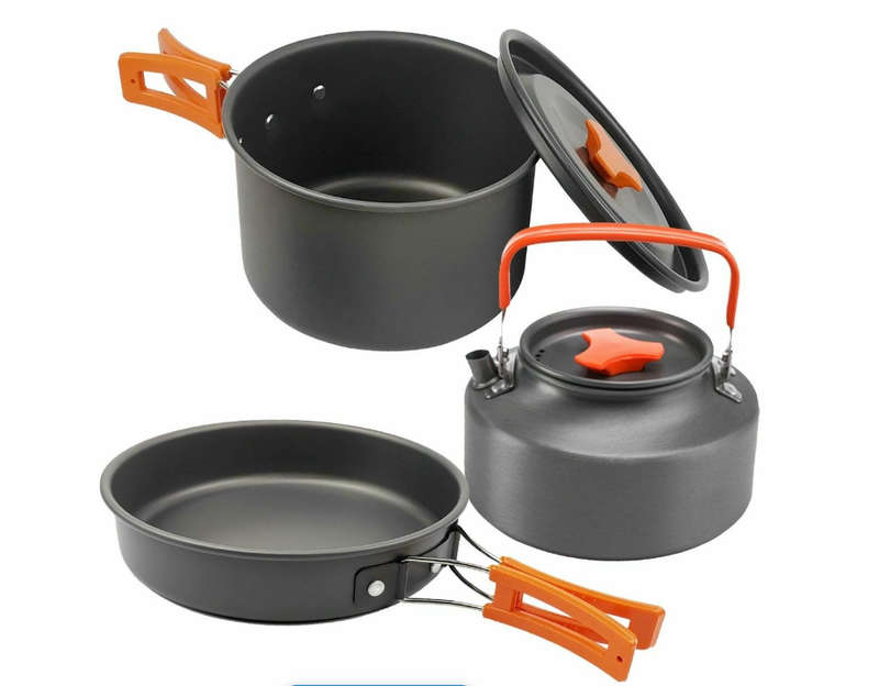 Camping Cooking Set Aluminum With Non-Stick Coating