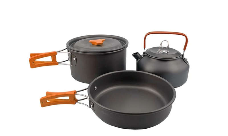 Camping Cooking Set Aluminum With Non-Stick Coating