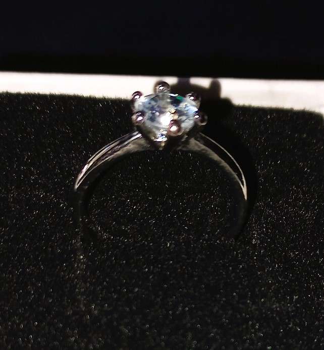 2 CARAT DIAMOND STONE SILVER ENGAGEMENT RING