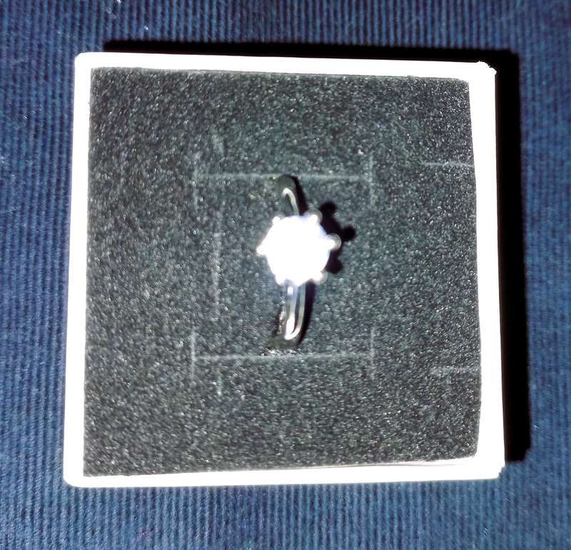 2 CARAT DIAMOND STONE SILVER ENGAGEMENT RING