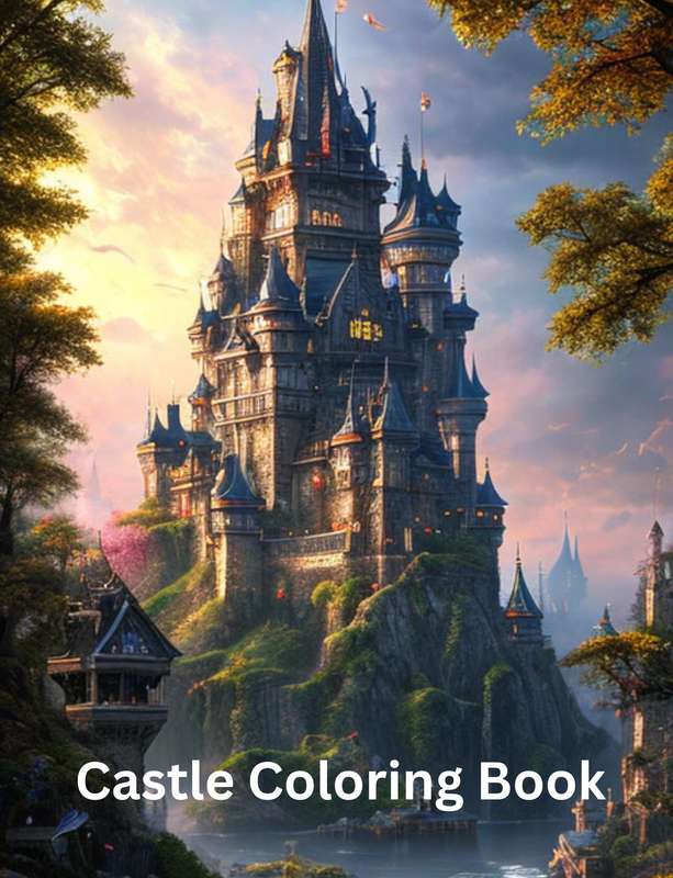 Castles Adult Coloring Book - 24 Pages eBook