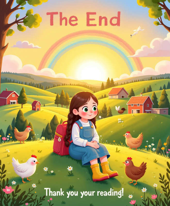 Lucy's Magical Day at Green Meadows Farm - 42 Pages Kids Picture Story eBook