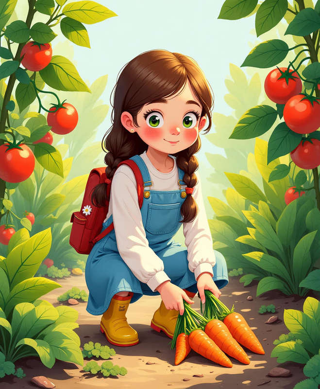 Lucy's Magical Day at Green Meadows Farm - 42 Pages Kids Picture Story eBook