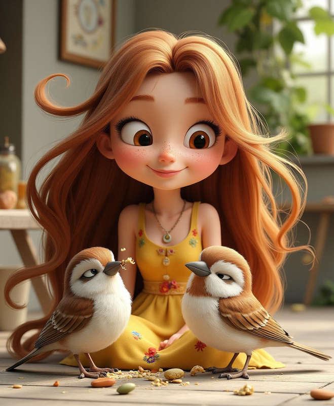 The Two Arrogant Little Sparrows - 22 Pages Kids Picture Story eBook