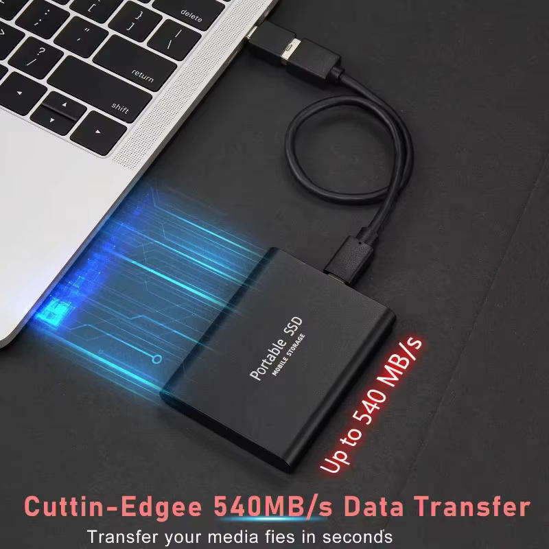 Portable SSD Type-C USB 3.1 1TB M.2 External Hard Drive for Laptop & Desktop