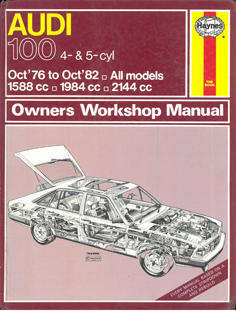 Audi 100. 4 & 5 cylinder. October 1976 to October 1982. All Models. 1588cc. 1984cc. 2144cc.