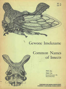 Common names of Insects. Gewone Insekname.