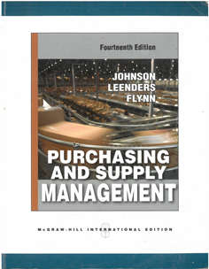 Purchasing and Supply Management. 14th Edition.