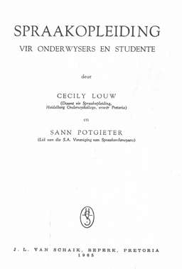 Spraakopleiding vie onder wysers en studente.