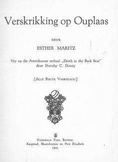 Verskrikking op ouplaas.  1941.