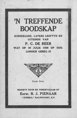 'n Treffende boodskap. Kerk. PC de Beer.