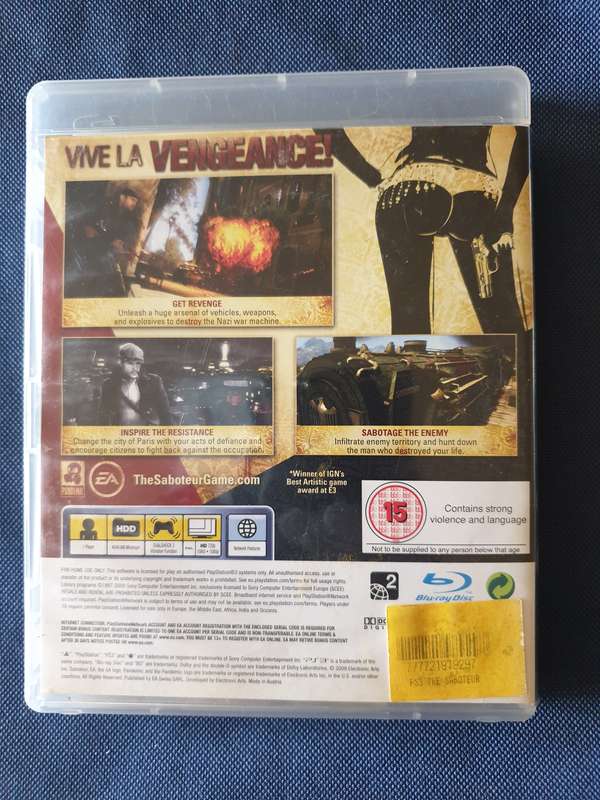PS3 Game - The Saboteur