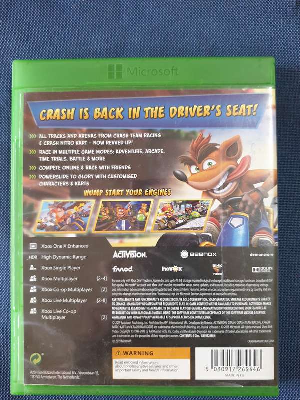 Xbox One Game - Crash Team Racing - Nitro Fueled