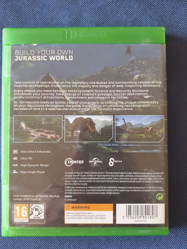 Xbox One Game - Jurassic World - Evolution