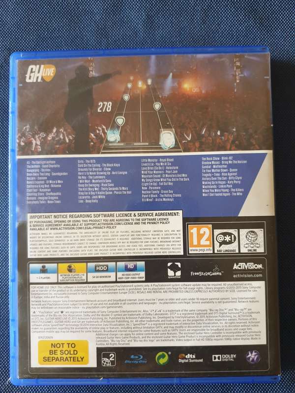 PS4 - Guitar Hero Live + Guitar