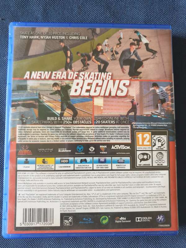 PS4 - Tony Hawk's Pro Skater 5