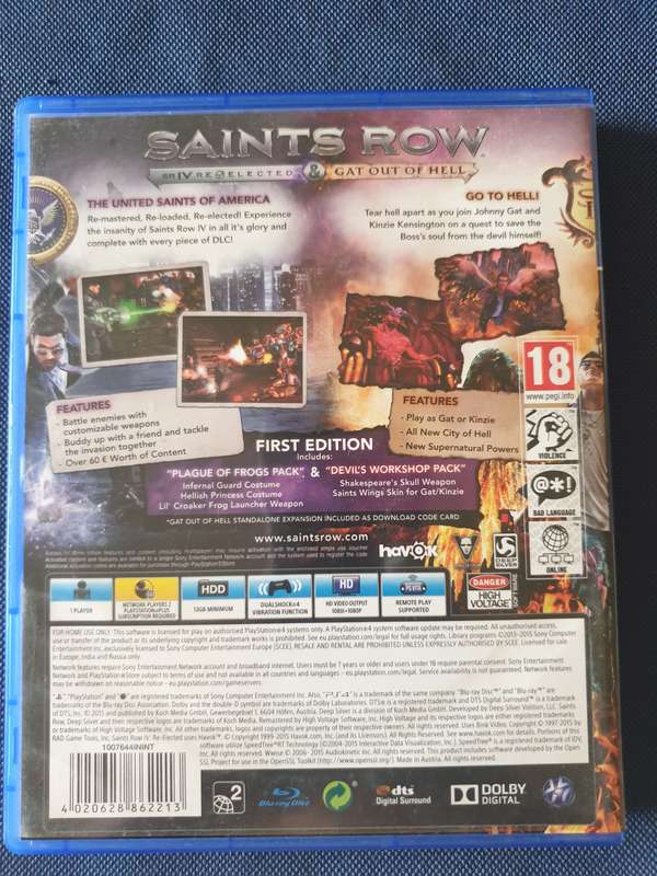 PS4 - Saints Row - Gat out of hell